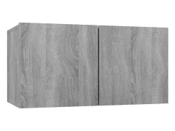 Muebles para TV colgantes 2 uds madera gris Sonoma 60x30x30 cm
