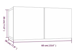 Muebles para TV colgantes 3 uds roble ahumado 60x30x30 cm