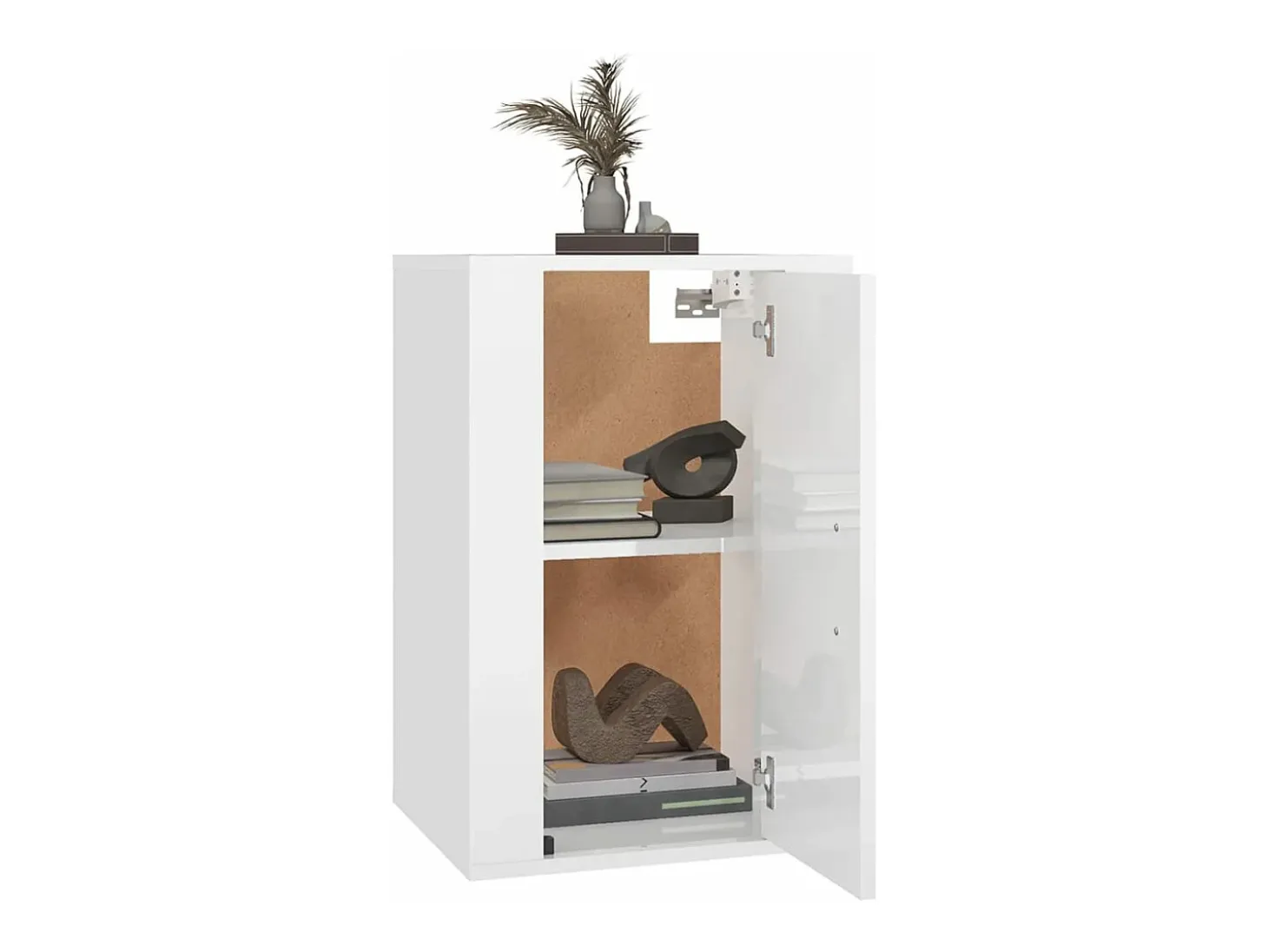 Muebles para TV de pared 2 uds blanco brillante 40x34,5x60 cm ES66742