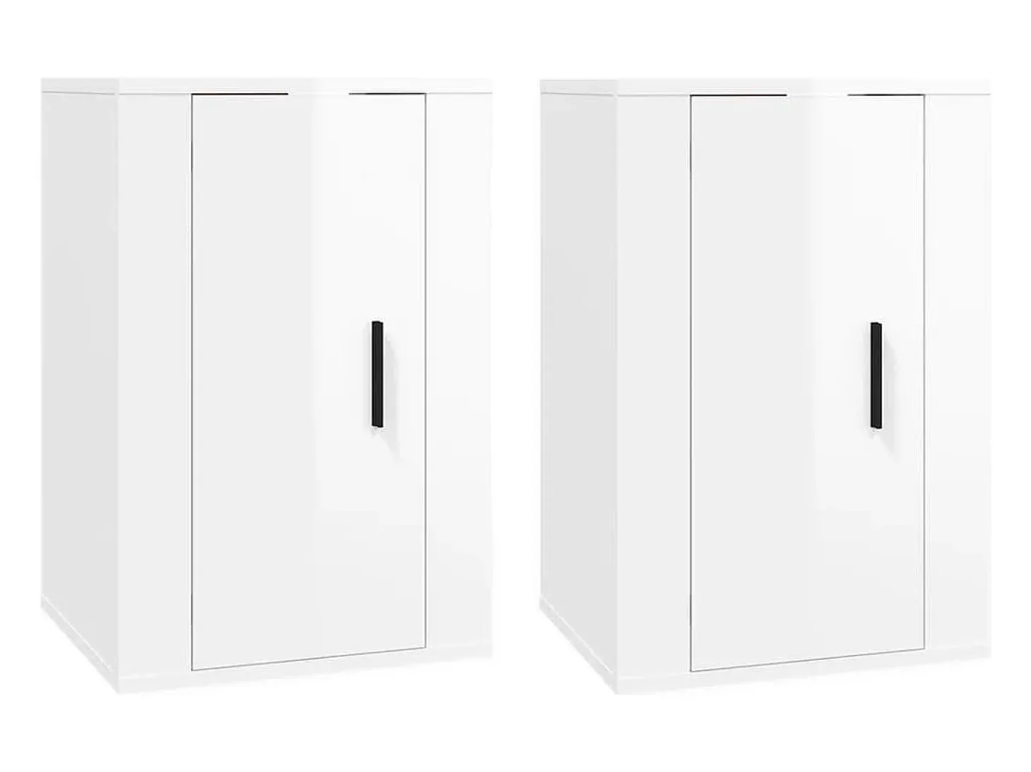 Muebles para TV de pared 2 uds blanco brillante 40x34,5x60 cm ES66742