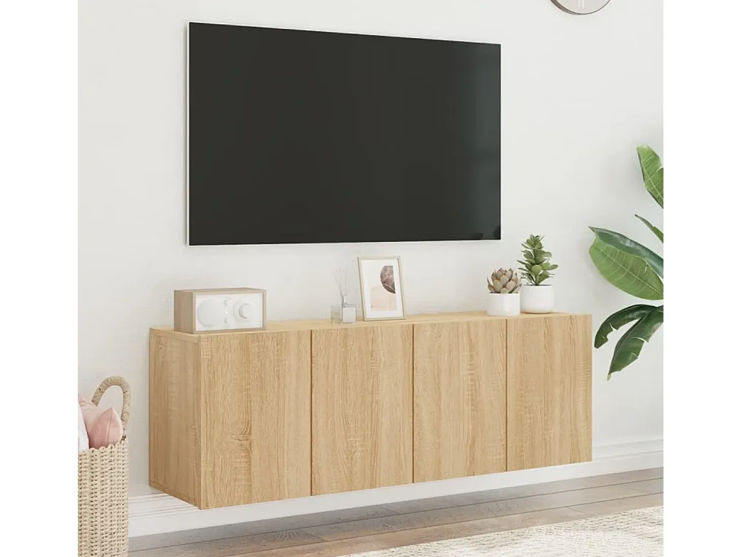 Muebles para TV de pared 2 unidades roble Sonoma 60x30x41 cm ES27772