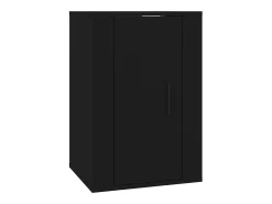 Muebles para TV de pared 2 uds negro 40x34,5x60 cm ES60793