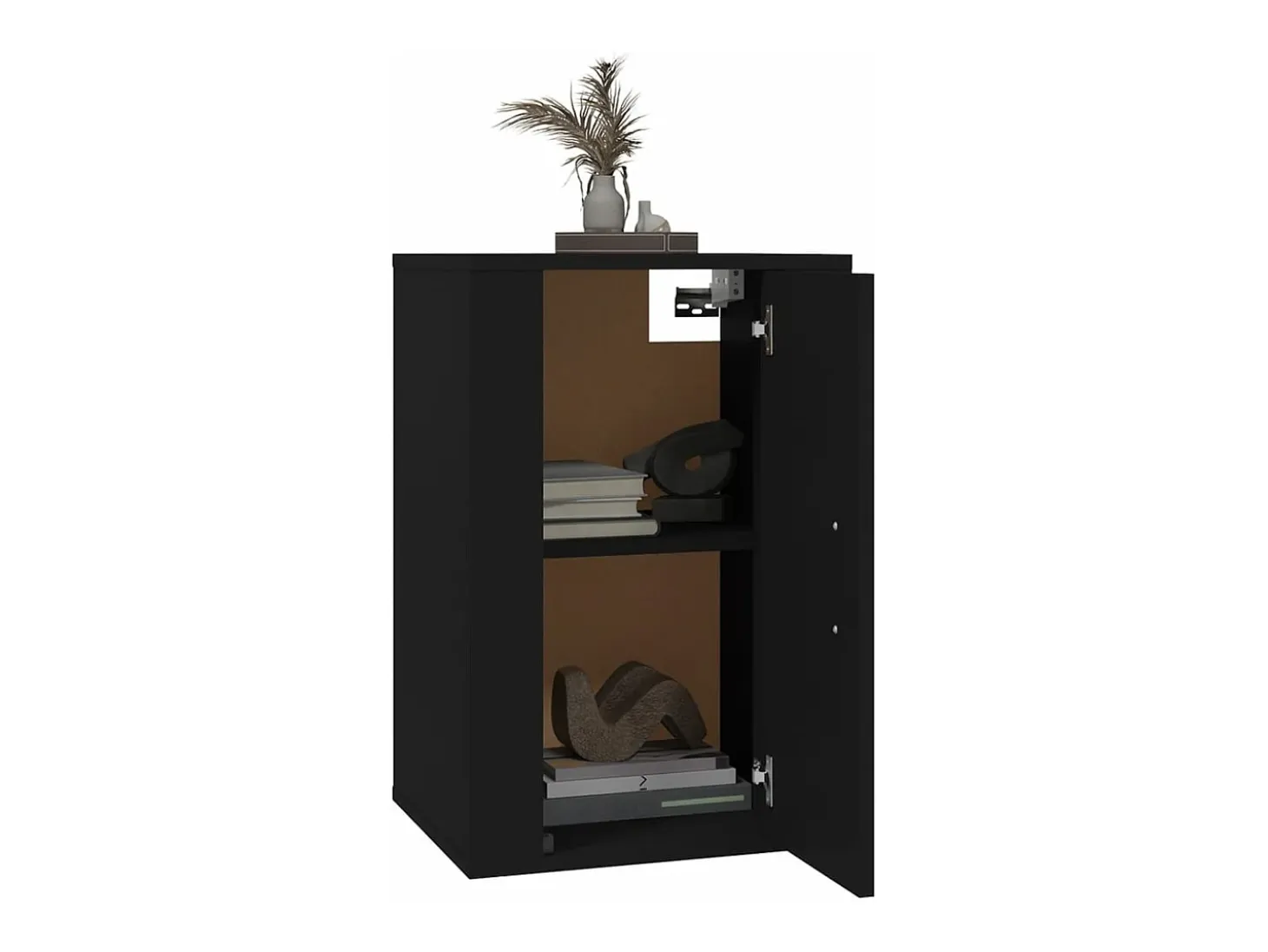 Muebles para TV de pared 2 uds negro 40x34,5x60 cm ES60793