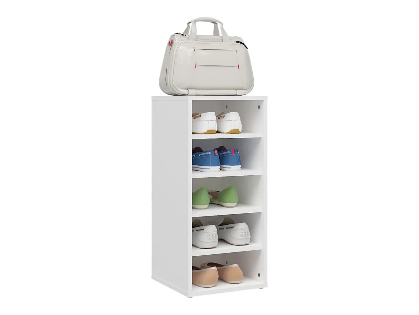Muebles zapateros 2 uds contrachapada blanco 31,5x35x70 cm ES675372