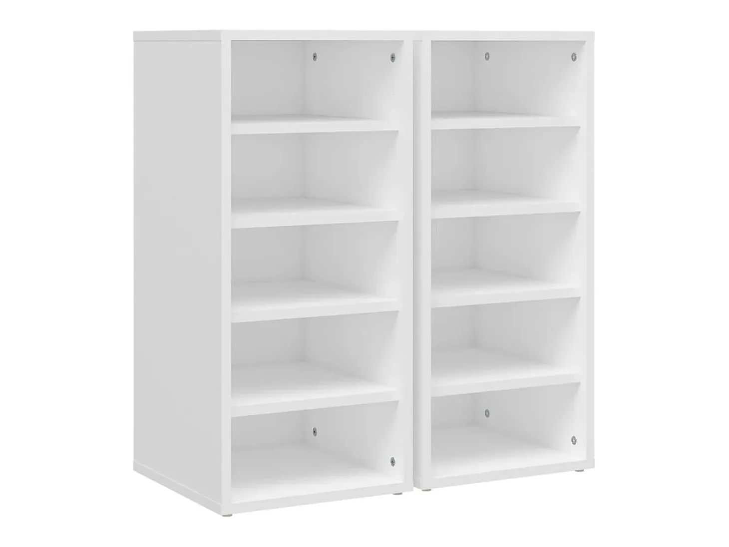 Muebles zapateros 2 uds contrachapada blanco 31,5x35x70 cm ES675372