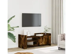 Nando Mueble para TV madera contrachapada roble ahumado 100x35x40 cm