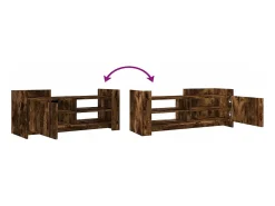 Nando Mueble para TV madera contrachapada roble ahumado 100x35x40 cm