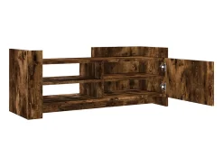 Nando Mueble para TV madera contrachapada roble ahumado 100x35x40 cm