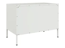 Neris Muebles de TV 2 piezas acero blanco 68x39x50,5 cm