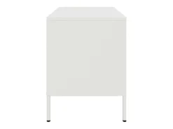 Neris Muebles de TV 2 piezas acero blanco 68x39x50,5 cm