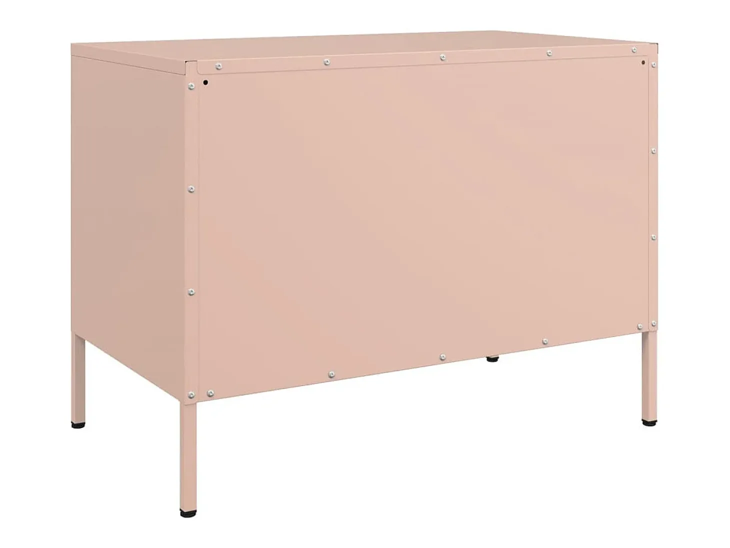 Neris Muebles de TV 2 piezas acero rosa 68x39x50,5 cm