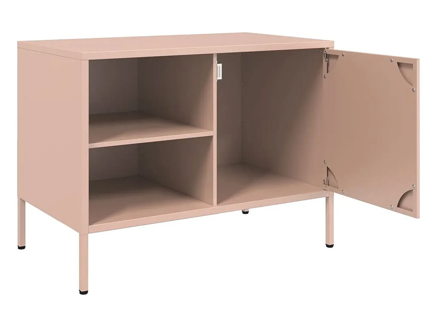 Neris Muebles de TV 2 piezas acero rosa 68x39x50,5 cm