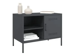 Neris Muebles de TV 2 unidades acero gris antracita 68x39x50,5 cm