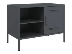 Neris Muebles de TV 2 unidades acero gris antracita 68x39x50,5 cm