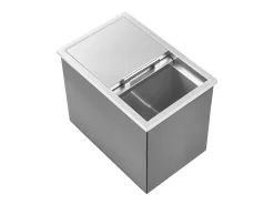 Nevera con Ruedas SucceBuy, 45,5 x 30,5 x 38,5 cm, Depósito de Hielo Comercial de 27,1 L para Vino y Cerveza Fríos