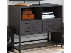 Nicholas Mueble para TV de acero negro 68x39x60,5 cm