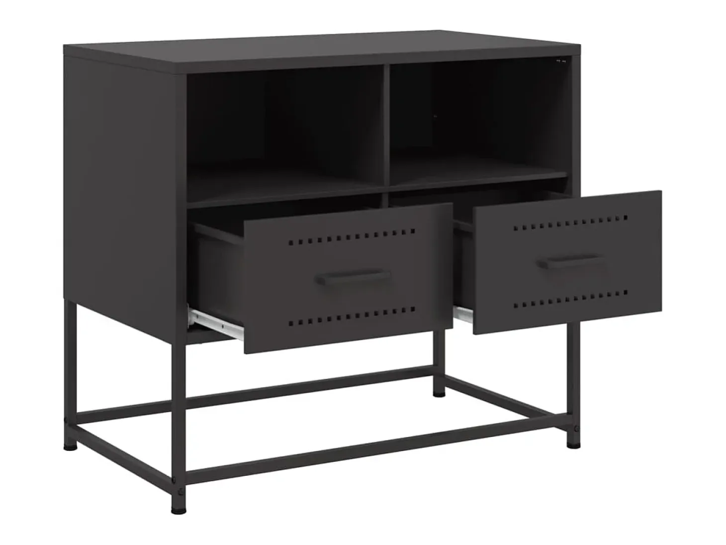 Nicholas Mueble para TV de acero negro 68x39x60,5 cm