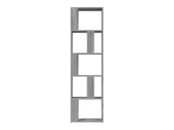 Niels Estantería de madera contrachapada gris Sonoma 45x24x160 cm