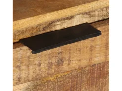 Nolan Mueble para TV de madera maciza de mango rugosa 110x30x40 cm