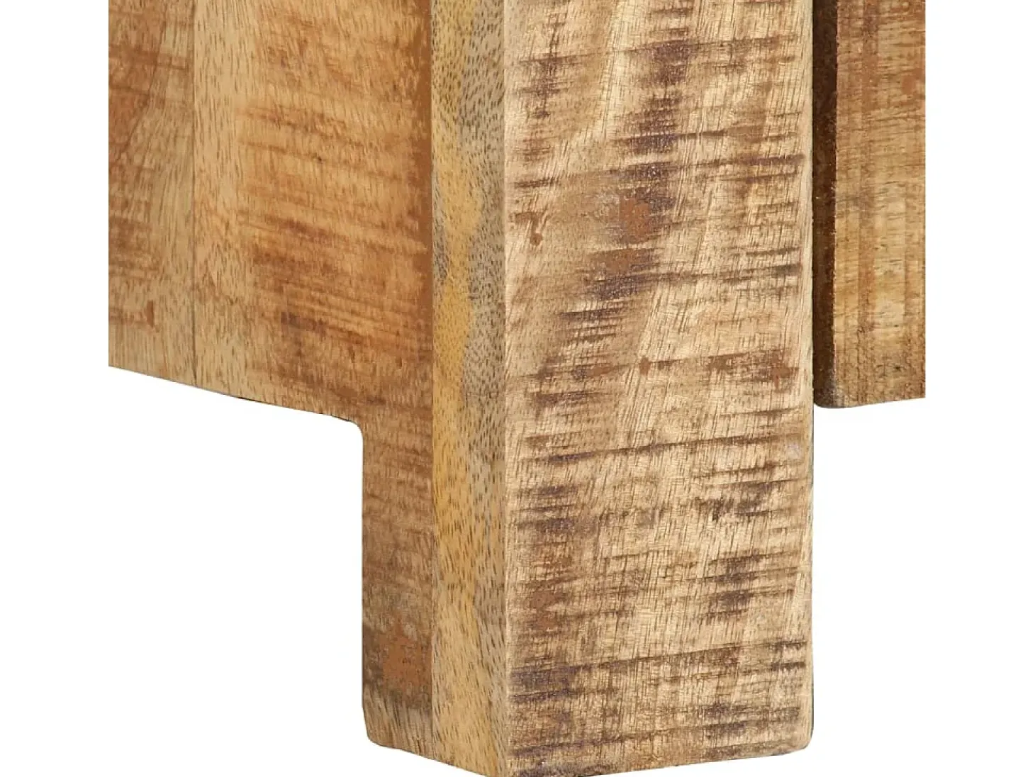 Nolan Mueble para TV de madera maciza de mango rugosa 110x30x40 cm