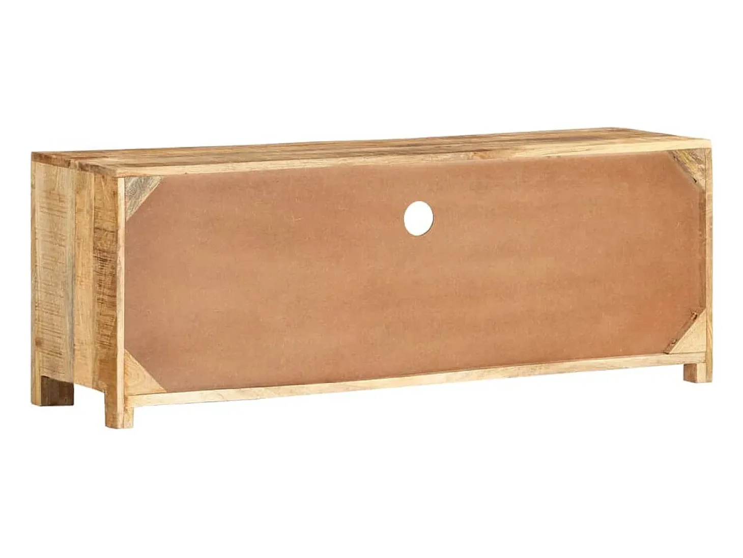 Nolan Mueble para TV de madera maciza de mango rugosa 110x30x40 cm