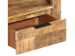 Nolan Mueble para TV de madera maciza de mango rugosa 110x30x40 cm