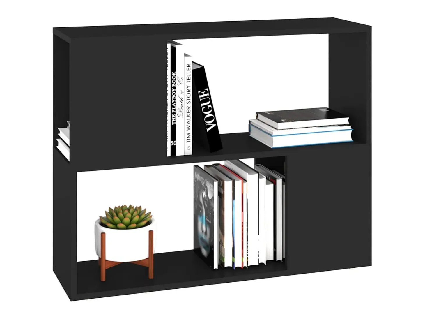 Norman Mueble para TV madera contrachapada negro 80x24x63 cm