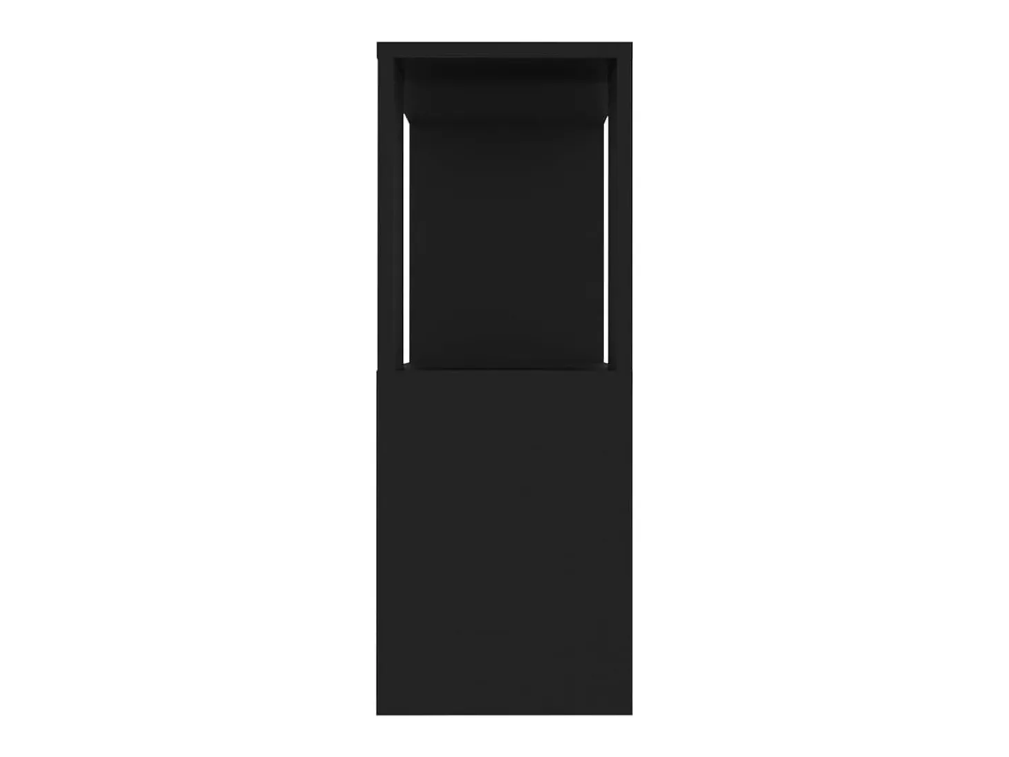 Norman Mueble para TV madera contrachapada negro 80x24x63 cm