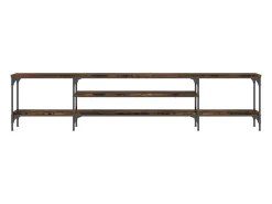 Numa Mueble TV madera ingeniería y erro roble ahumado 201x35x45 cm