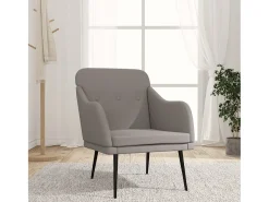 Nylra Sillón de tela gris taupe 63x76x80 cm