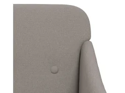 Nylra Sillón de tela gris taupe 63x76x80 cm