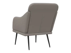 Nylra Sillón de tela gris taupe 63x76x80 cm