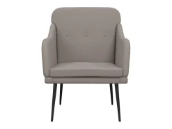 Nylra Sillón de tela gris taupe 63x76x80 cm