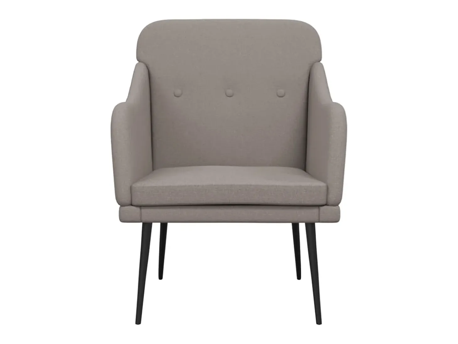 Nylra Sillón de tela gris taupe 63x76x80 cm