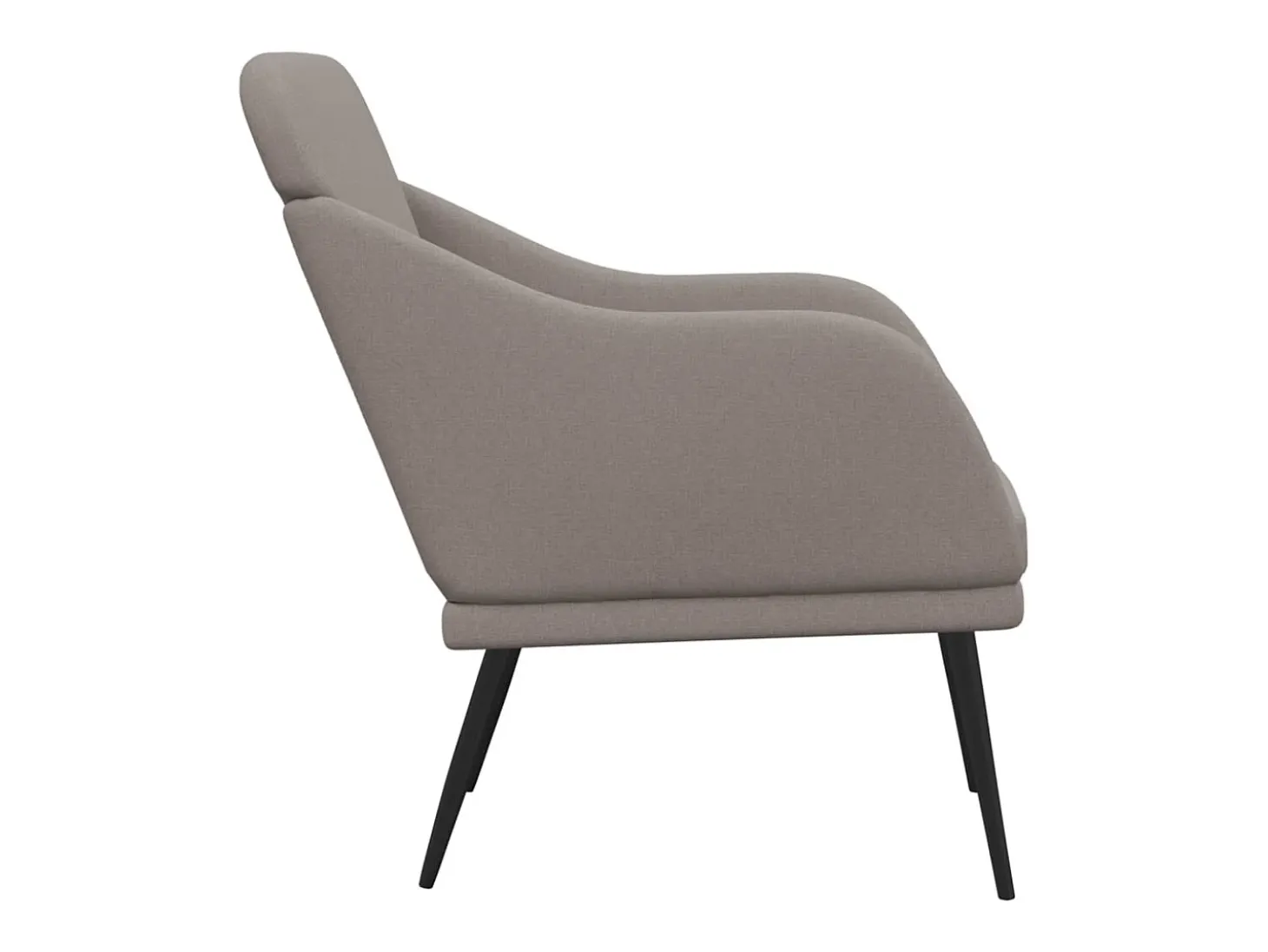 Nylra Sillón de tela gris taupe 63x76x80 cm