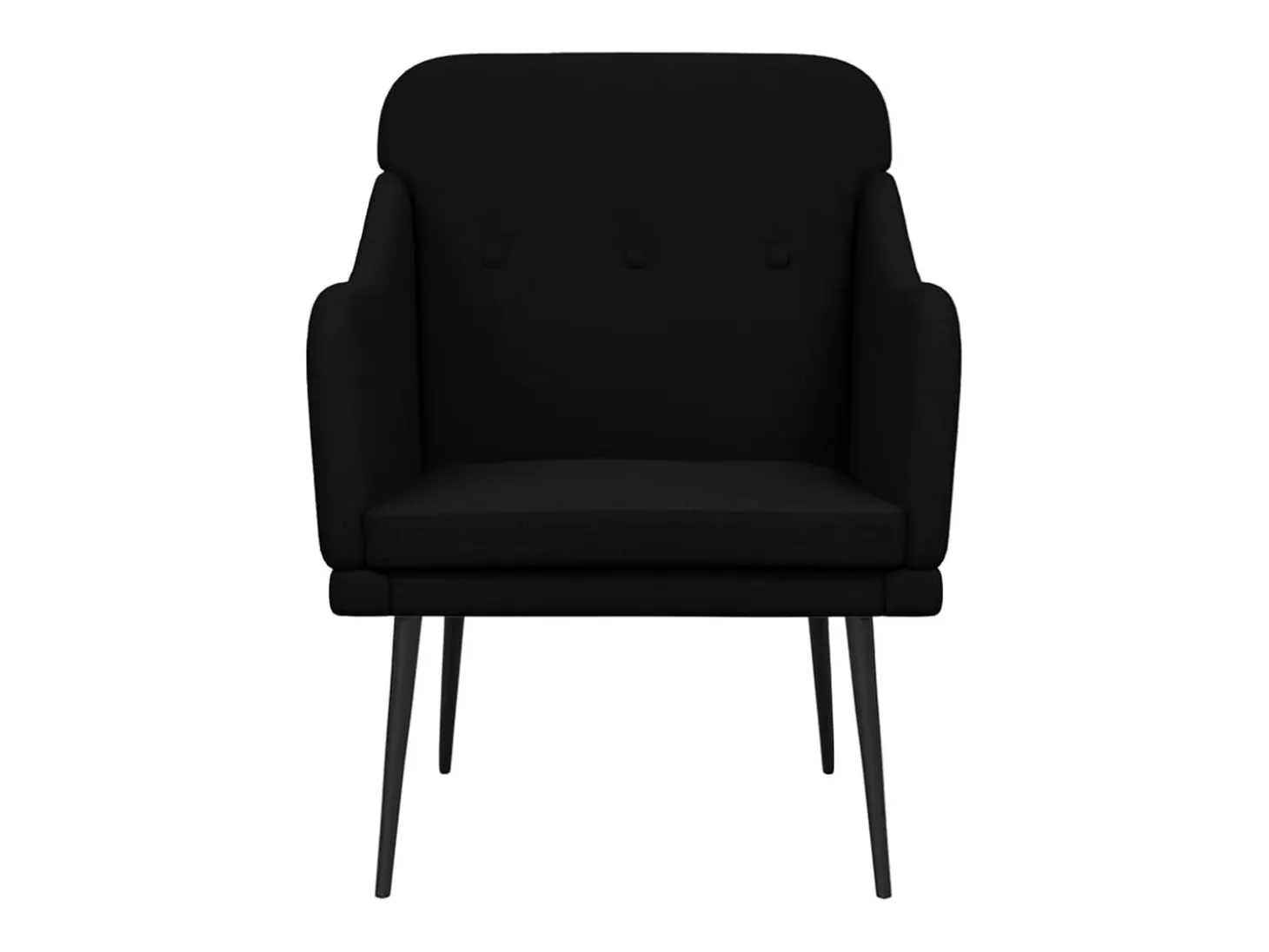 Nylra Sillón de tela negro 63x76x80 cm