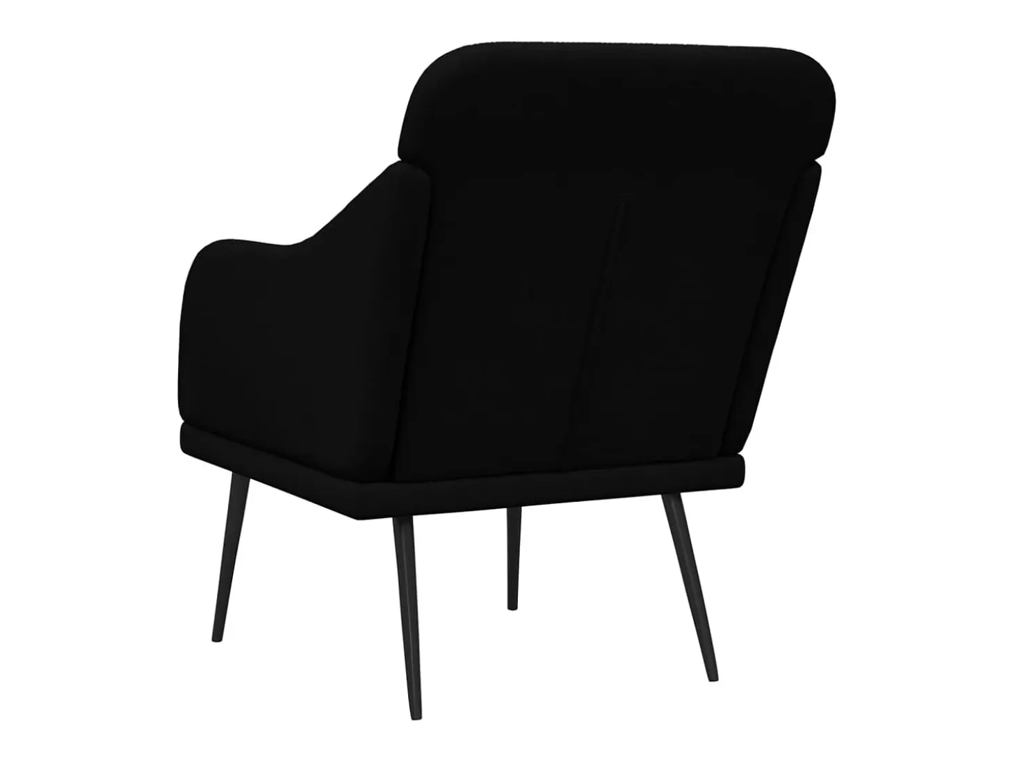 Nylra Sillón de tela negro 63x76x80 cm