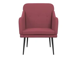 Nylra Sillón de tela rojo tinto 63x76x80 cm