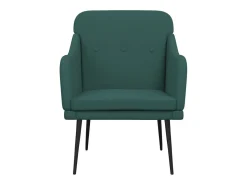 Nylra Sillón de tela verde oscuro 63x76x80 cm
