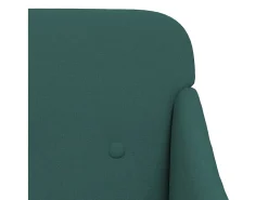 Nylra Sillón de tela verde oscuro 63x76x80 cm