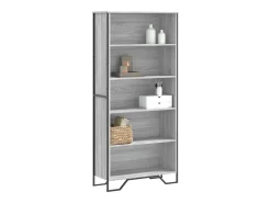 Olga Estantería madera de ingeniería color gris Sonoma 80x31x169 cm