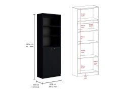 Oracle - Juego de Sala de 3 Piezas con 3 Libreros, Wengué