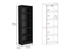 Oracle - Juego de Sala de 3 Piezas con 3 Libreros, Wengué
