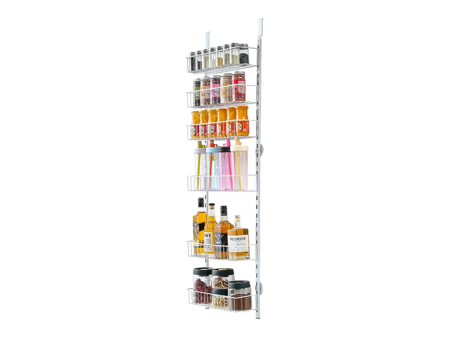 Organizador de Despensa SucceBuy, con Estantes Colgantes de 6 Niveles, para Cocina, Despensa, Salón