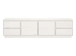 Orvil Mueble de TV madera maciza de pino blanco 176x37x47,5 cm