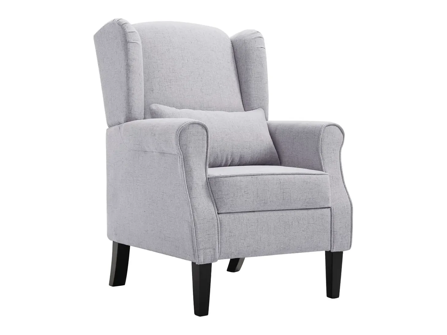 Ovrik Sillón de tela gris claro