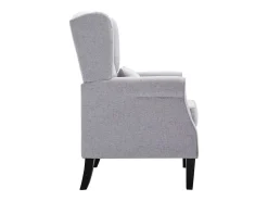 Ovrik Sillón de tela gris claro