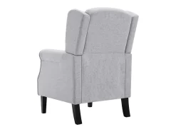 Ovrik Sillón de tela gris claro