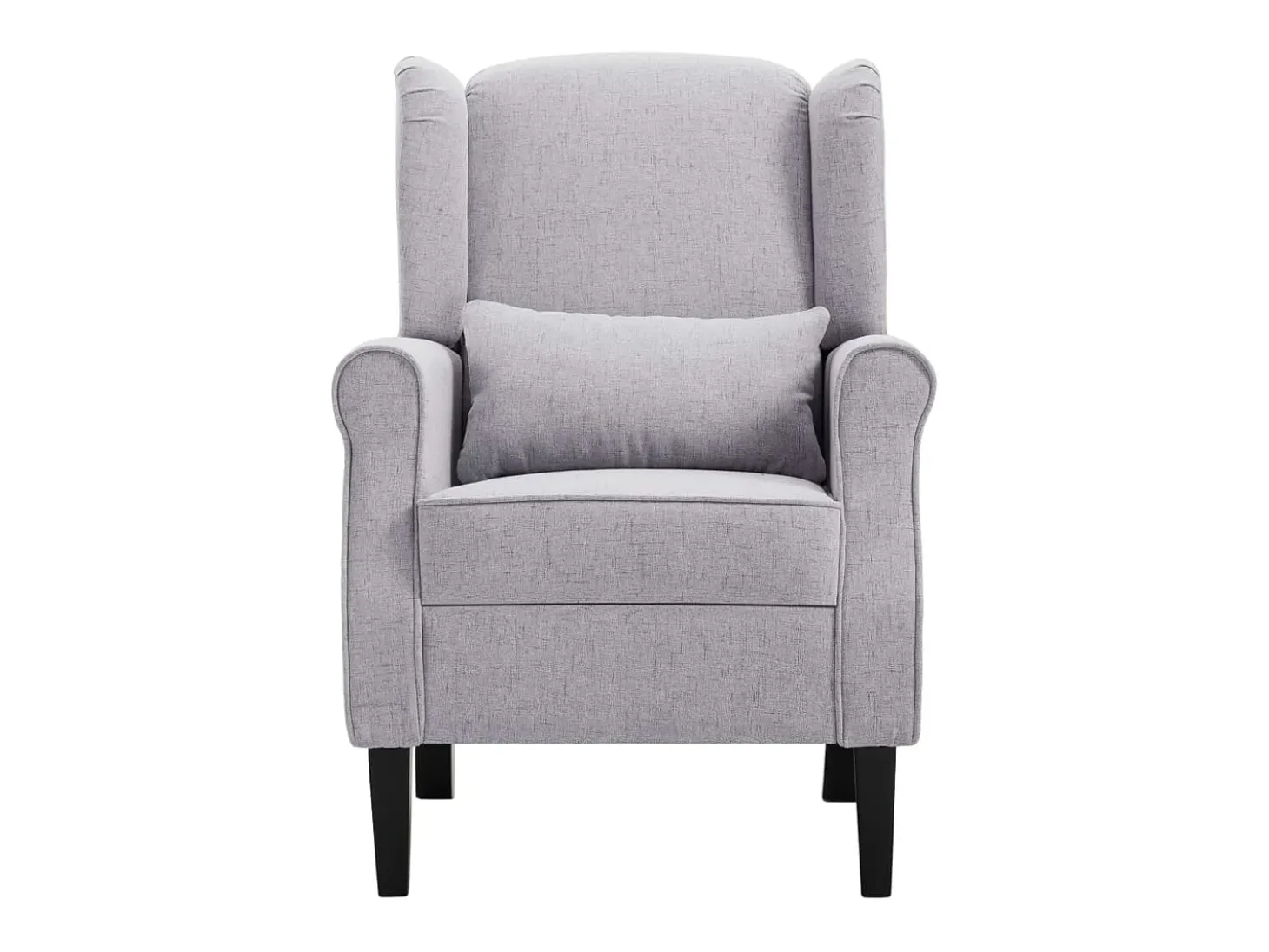 Ovrik Sillón de tela gris claro