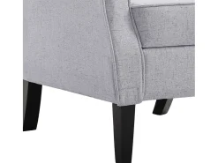 Ovrik Sillón de tela gris claro
